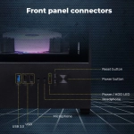 ZEBRONICS CABINET WO SMPS ICEBERG BLK/WH - BR Computer