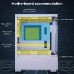ZEBRONICS CABINET WO SMPS ICEBERG BLK/WH - BR Computer