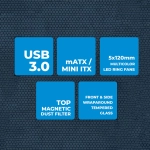 ZEBRONICS CABINET WO SMPS ICEBERG BLK/WH - BR Computer