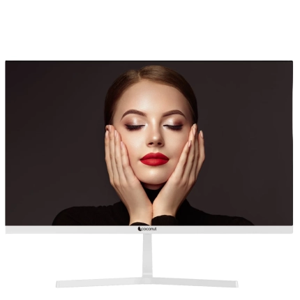 COCONUT 24" LED MONITOR ( BORDERLESS) WHITE - BR Computer