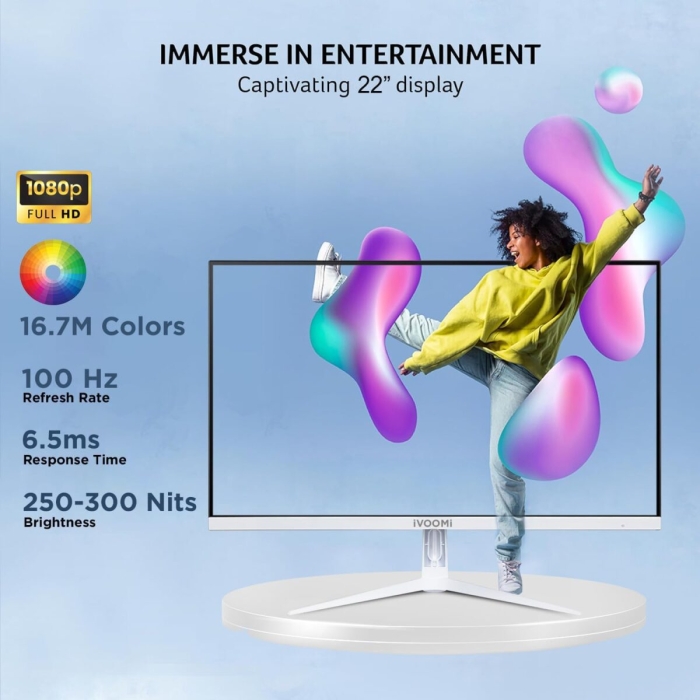 MONITOR I VOOMI FRAMELESS - FLAT- WHITE IV-2222 - BR Computer