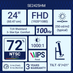 MONITOR DELL 24" IPS LED SE2425HM - Image 7